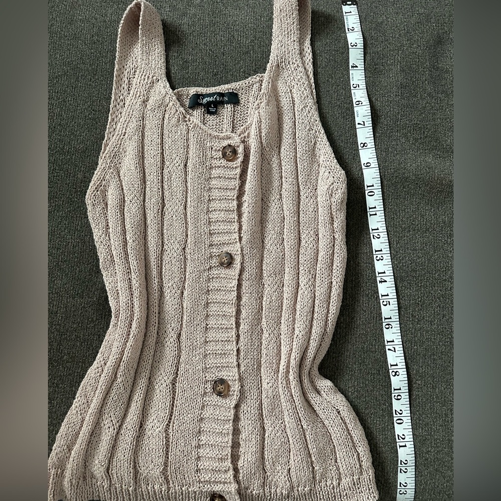 Tan top with buttons